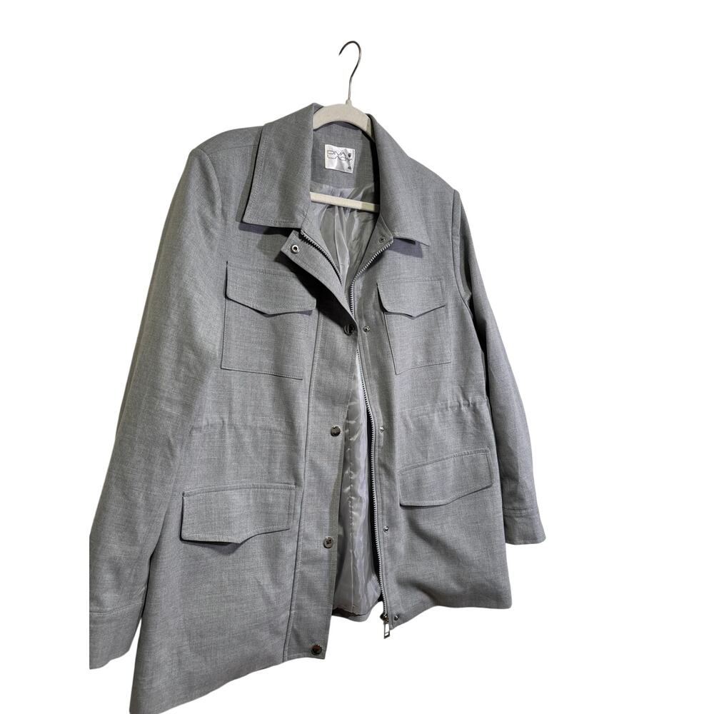 Diva Lady Gray Jacket with Front Pockets Size 46 - Picture 3 of 8